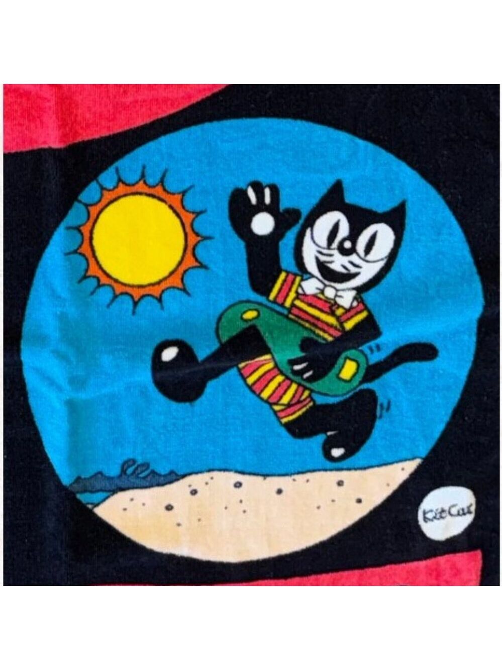 Vintage Kit Cat klock clock Beach Towel - Picture 4 of 6